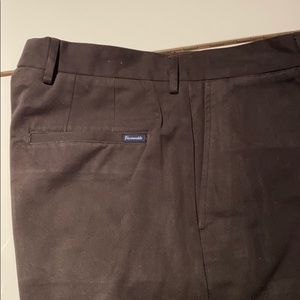 Faconnable Brown Brushed Cotton Trousers Men 34/30